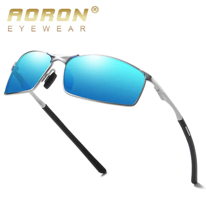 Aoron Polarized Sunglasses – UV400 Anti-Glare Metal Frame Driving Glasses for Men & Women