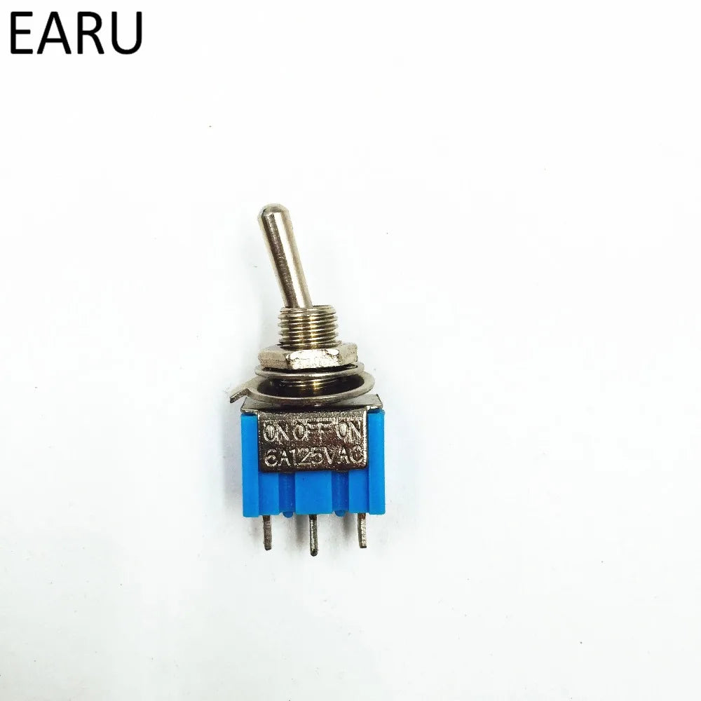 10Pcs DIY Toggle Switch ON-OFF-ON / ON-OFF 3Pin 3 Position Latching MTS-103 MTS-102 - AC 125V/6A 250V/3A Power Button Switch for Car