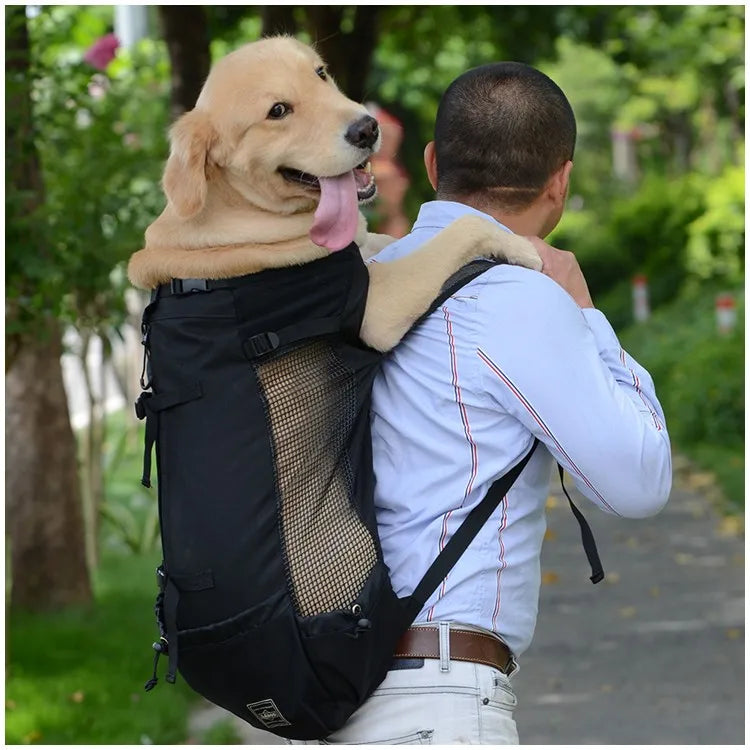 Breathable Hiking Pet Dog Carrier Backpack – Outdoor Travel Mesh Bag for Bicycle & Motorcycle
