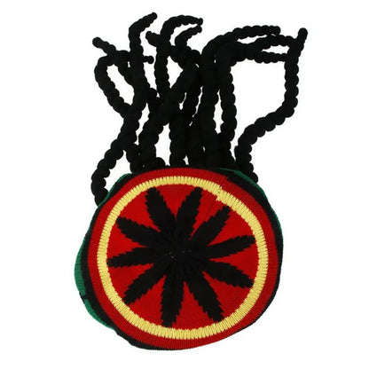 Jamaican Bob Rasta Beanie Hat: Unisex Knitted Braid Hip Hop Cap with Dreadlocks Wig - Bob Marley Caribbean Fancy Dress Accessory
