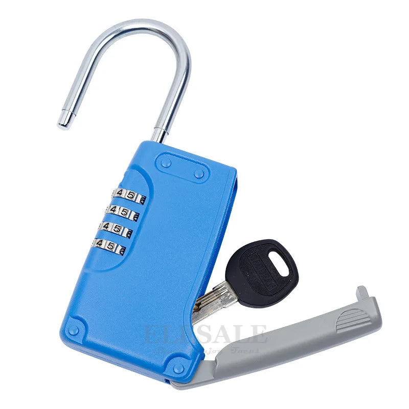 High-Quality Hidden Key Safe Box – 4-Digit Password Lock with Hook (Mini Metal Secret Storage for Home, Villa, Caravan)