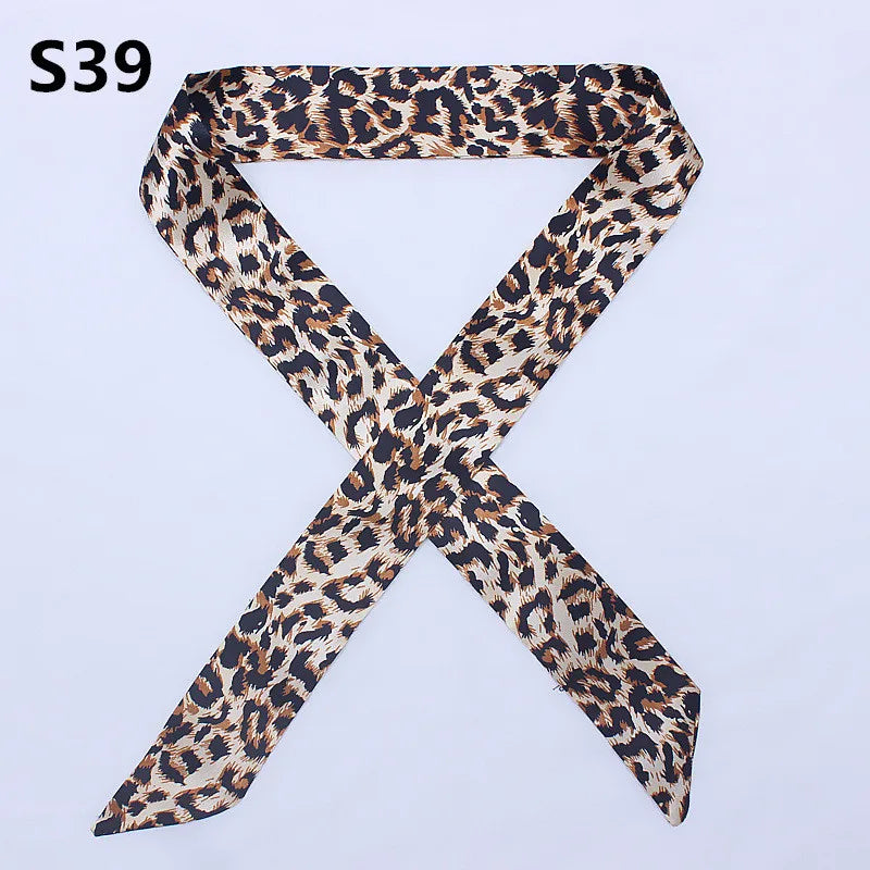 47 Colors Brand Bandana | Small Silk Bag Scarf for Women | Long Skinny Fashion Head Hijab Scarf and Headband