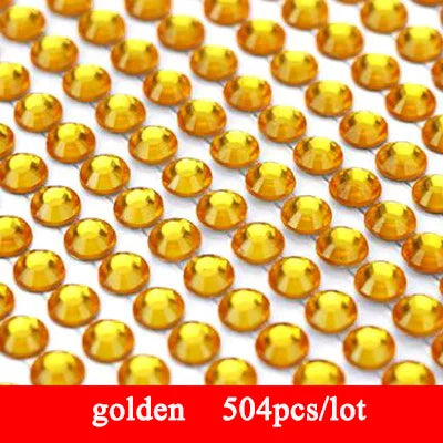 Self Adhesive Rhinestone Stickers - 504/900PCS Acrylic Gems for DIY Crafts & Scrapbooking