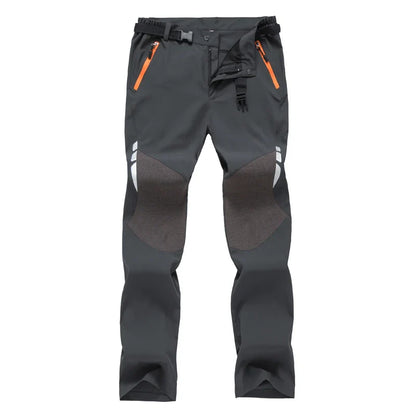Men’s Reflective Summer Hiking Pants – Lightweight, Breathable, Quick-Dry Outdoor Trekking & Mountain Climbing Trousers with Belt