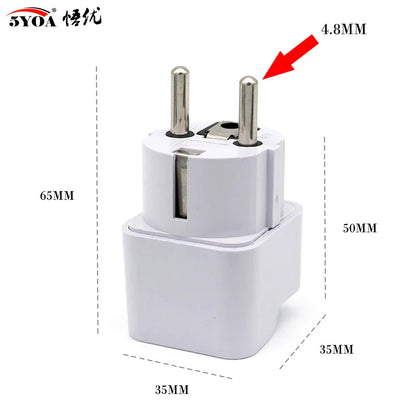 Universal Electric Plug Power Socket Adapter – International Travel Charger Converter for EU, UK, US, AU