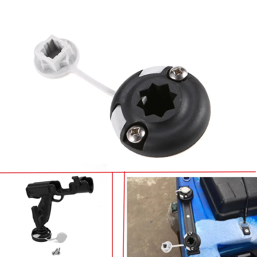 Durable Nylon Kayak Mount Base – Inflatable Boat Sea Rod Holder, Tackle Kit Accessory