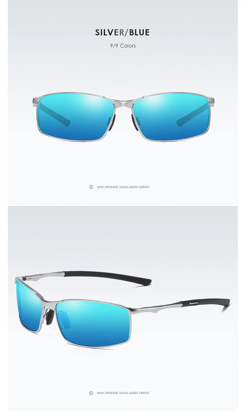 Aoron Polarized Sunglasses – UV400 Anti-Glare Metal Frame Driving Glasses for Men & Women