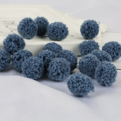 10Pcs Soft Pompom Balls 15/20mm - Fluffy Plush Craft Furballs for DIY Sewing, Home Decor & Christmas Tree Decoration