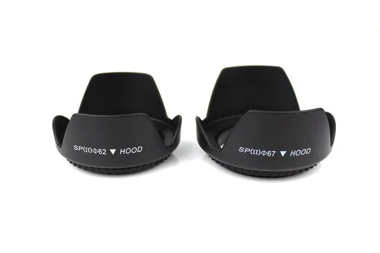 Universal Screw-In Tulip Lens Hood — Fits 49mm to 82mm Camera Filters (49/52/55/58/62/67/72/77/82mm)