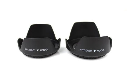 Universal Screw-In Tulip Lens Hood — Fits 49mm to 82mm Camera Filters (49/52/55/58/62/67/72/77/82mm)