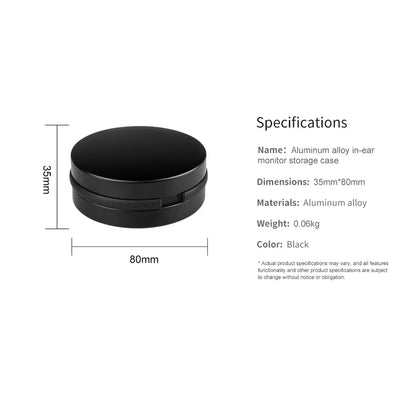 FDBRO Metal Aluminum Alloy Earphone Case - Waterproof Portable Storage Bag for In-Ear Headphones