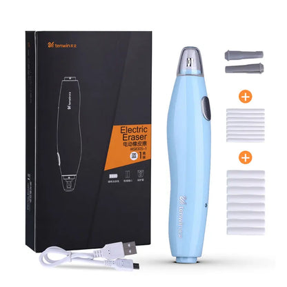 Professional Electric Art Eraser — USB Rechargeable Sketch & Highlight Rubber Pencil Eraser