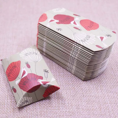 24pcs Floral Pillow-Shaped Jewelry Gift Boxes – Necklace & Earring Display Packaging 20x55x80mm