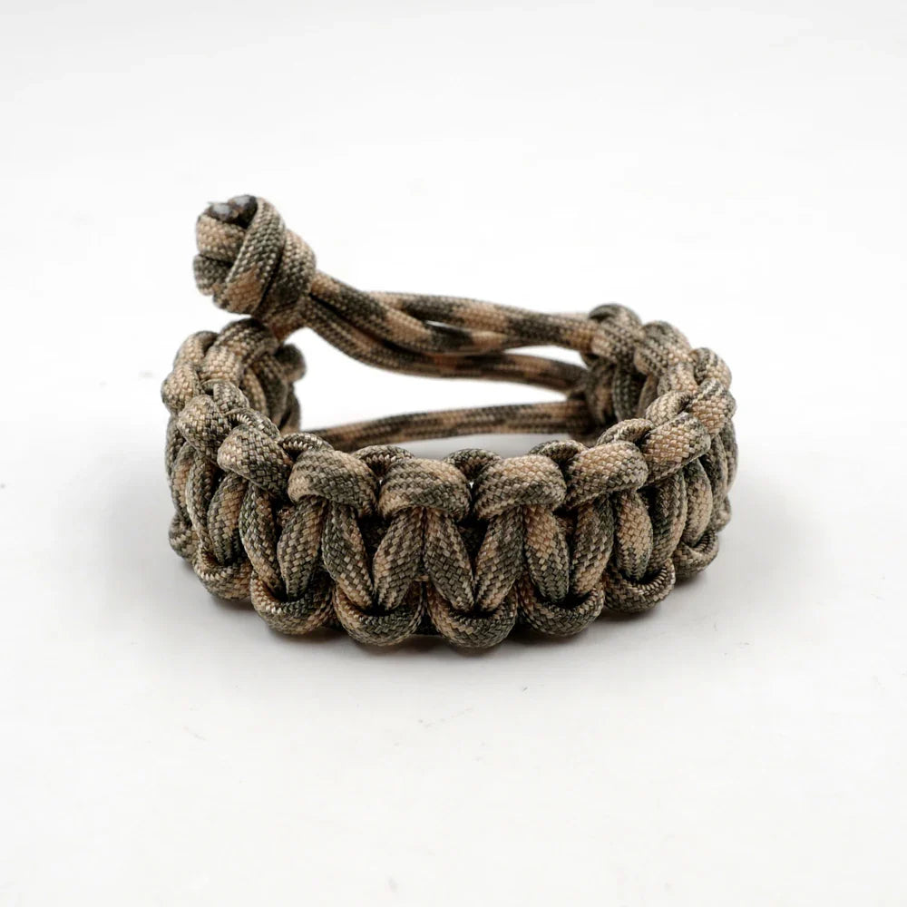 Adjustable Survival 550 Paracord Bracelet - Emergency Parachute Cord, Ideal for Camping, Hiking & Outdoor Adventures