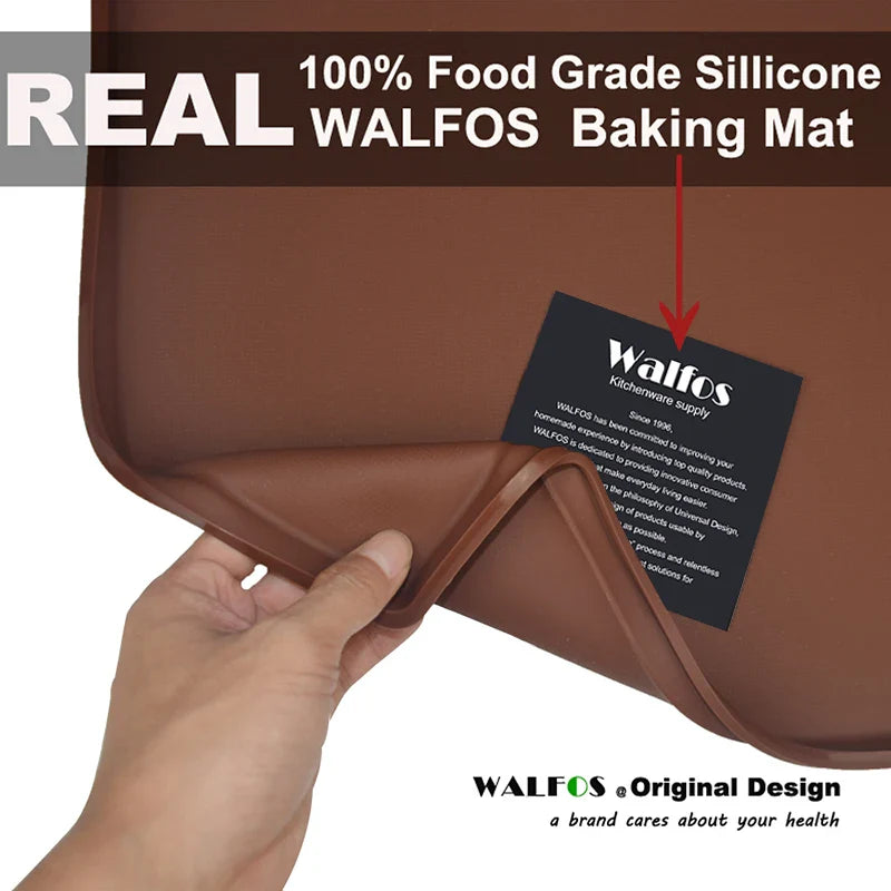 Walfos Food-Grade Silicone Baking Mat – Non-Stick DIY Cake Pad & Oven Liner for Swiss Roll & Bakeware Use