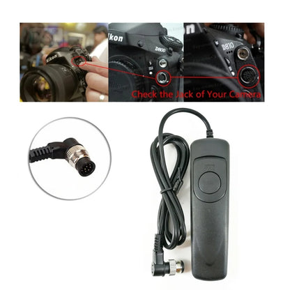 Shutter Release Cable Remote for Nikon MC-30 – Compatible with Z9, Z8, D850, D810, D800, D700, D300S, D200, D3X, D5, D4, D4S Cameras