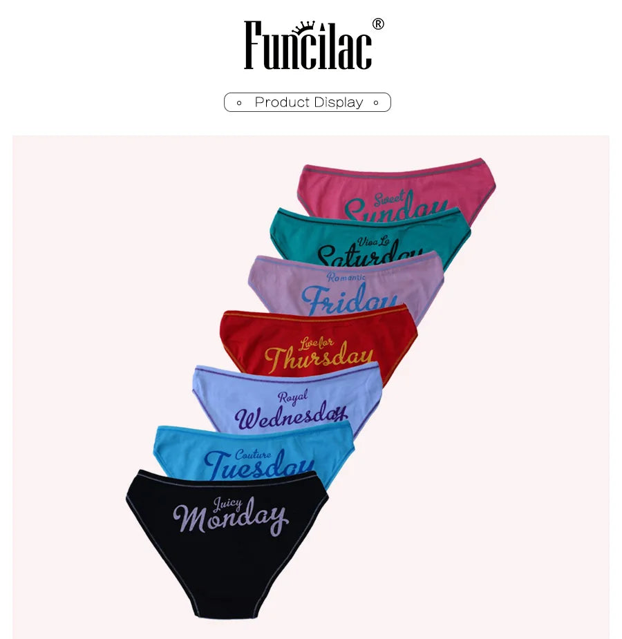 Women's Cotton Panties - 7 Pack Sexy Everyday Briefs & Knickers, M/L/XL Lingerie Set