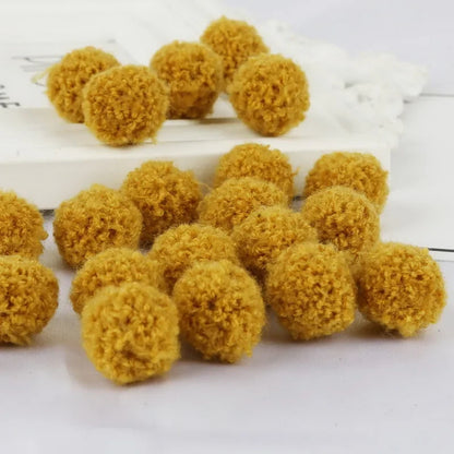 10Pcs Soft Pompom Balls 15/20mm - Fluffy Plush Craft Furballs for DIY Sewing, Home Decor & Christmas Tree Decoration