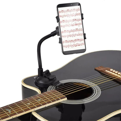 Guitar Phone Holder Stand — Street Singing & Song Lyrics Mobile Car Suction Cup Support