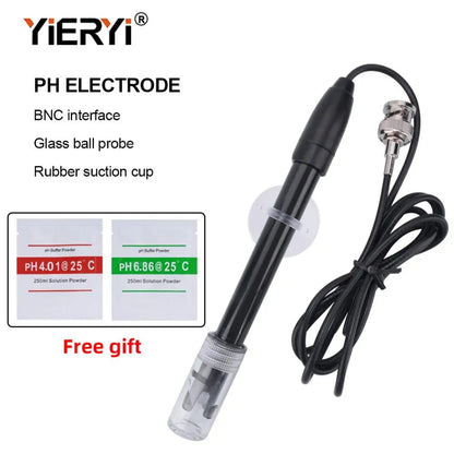 Yieryi PH Replacement Probe for Aquarium, Hydroponics & Lab Testing - BNC Q9 Connector, 1.2/3M Wire