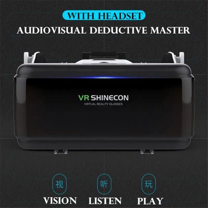 Virtual Reality VR Glasses — IMAX 3D Headset with Google Cardboard for 4.5–6.53" Phones, Game Joystick Support