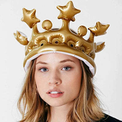 1Pcs Creative Custom Inflatable Crown Hat - Event/Festival Supplies, Stadium Prop, Kids Birthday Party Decoration Accessory