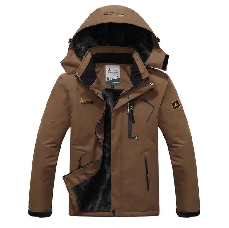 Men's Winter Parka – Windproof & Warm Hooded Fur Coat, Military-Style Thick Anorak Jacket