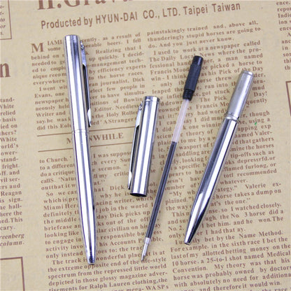Mini Metal Ballpoint Pen – Pocket-Size Rotating Portable Oil Pen for Smooth Writing