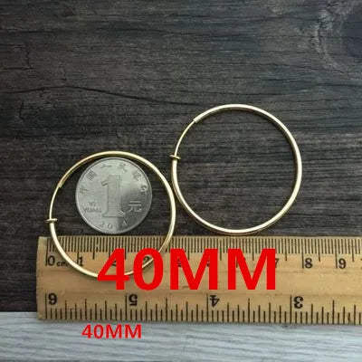 Unisex Clip-On Earrings – Invisible No-Piercing Spring Ear Cuffs, Small Circle Gold/Silver/Black Plated Jewelry for Women & Men