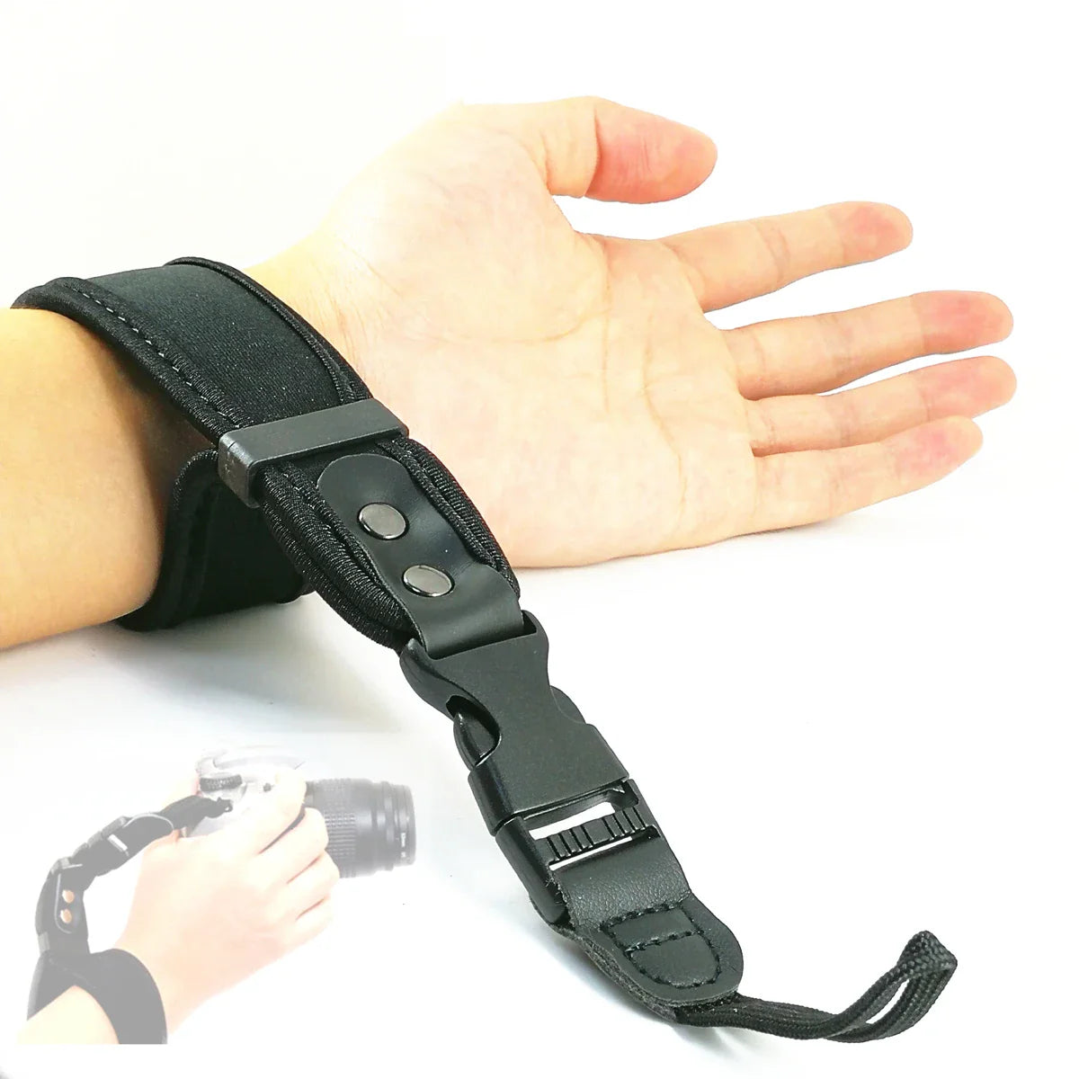 Neoprene Quick-Detach Wrist Strap for DSLR Cameras – Compatible with Canon, Nikon, Sony & Fujifilm