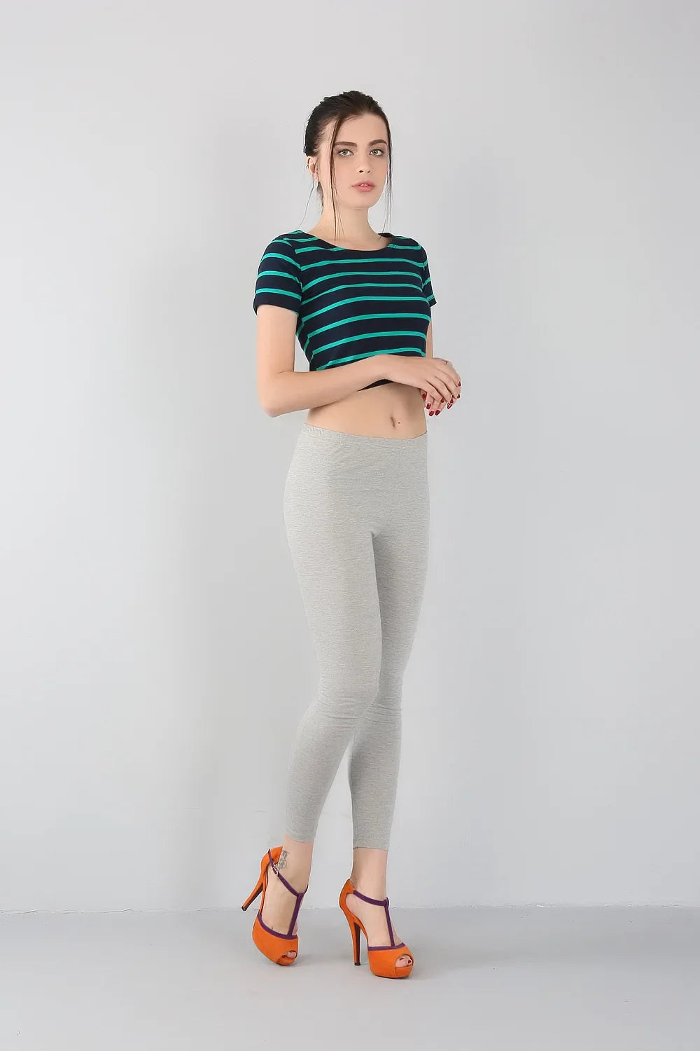 2023 Women's Bamboo Fiber High Elastic Slim Leggings – Plus Size 2XL-7XL, Spring & Summer Fashion