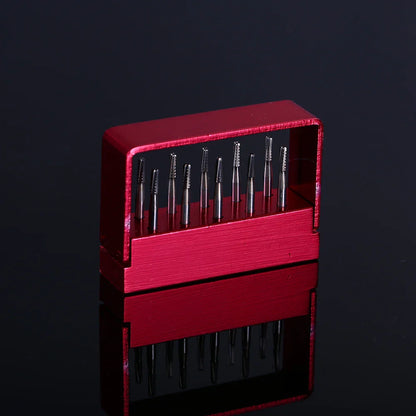 10pcs Dental Broken Crown Needles - Endodontic Silver & Gold Plated Handle, 1957# & 1958# for Crown Repair