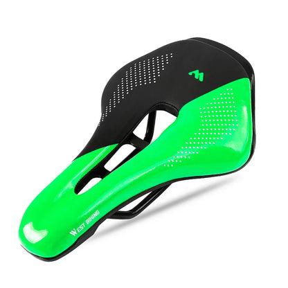 WEST BIKING Bicycle Saddle — Comfortable Hollow PU Leather Bike Seat | Wear-Resistant Road Cycling Cushion