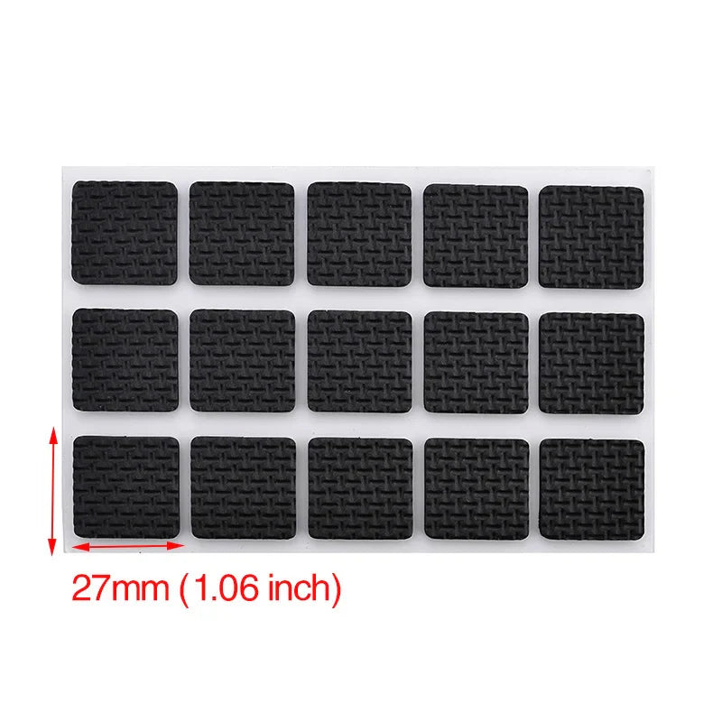 KAK Self-Adhesive Furniture Leg Felt Pads, Anti-Slip Rug Mat Bumper, 1-24PCS Chair Table Protector, Furniture Hardware Damper
