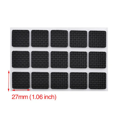 KAK Self-Adhesive Furniture Leg Felt Pads, Anti-Slip Rug Mat Bumper, 1-24PCS Chair Table Protector, Furniture Hardware Damper