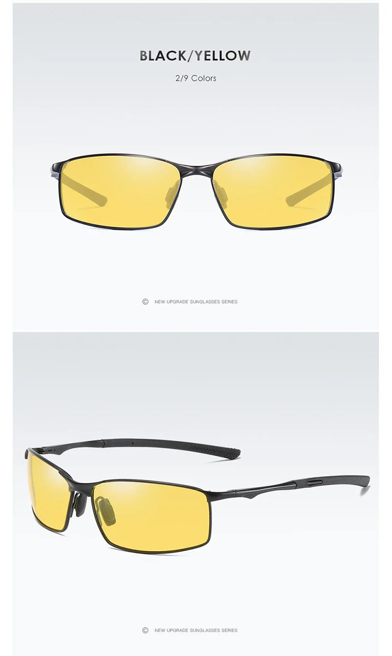 Aoron Polarized Sunglasses – UV400 Anti-Glare Metal Frame Driving Glasses for Men & Women