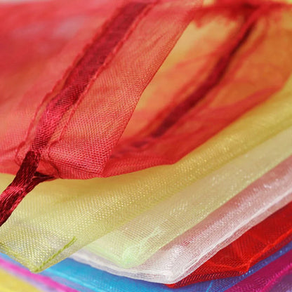 RE 100pcs 22 Colors Drawable Organza Bags - Wedding & Christmas Gift Packaging - Jewelry Display & Pouches (Sizes: 7x9, 9x12cm, 10x15, 13x18cm)