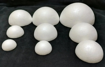 Half Round Styrofoam Foam Balls for DIY Crafts – Solid Polystyrene, 4–30cm for Christmas & Kids Projects