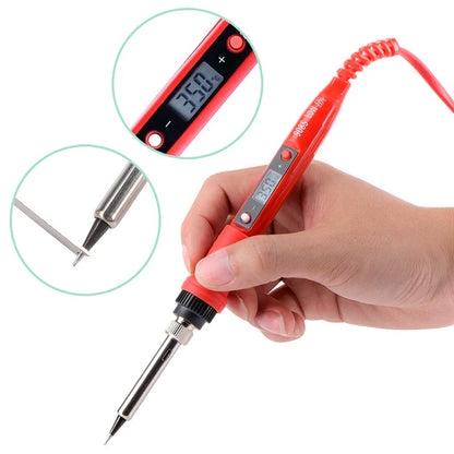 JCD 220V 80W LCD Electric Soldering Iron 908S – Adjustable Temperature with Quality Tips & Soldering Kit
