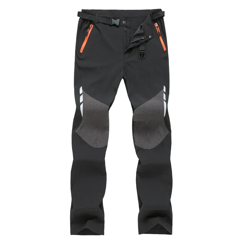 Men’s Reflective Summer Hiking Pants – Lightweight, Breathable, Quick-Dry Outdoor Trekking & Mountain Climbing Trousers with Belt