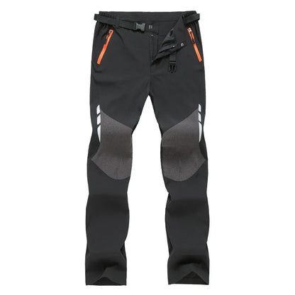 Men’s Reflective Summer Hiking Pants – Lightweight, Breathable, Quick-Dry Outdoor Trekking & Mountain Climbing Trousers with Belt
