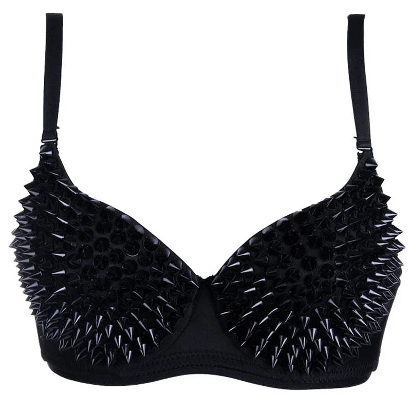 AONVE Sexy Rhinestone Lingerie – Gold/Silver Plunge Wire-Free Bralette with Sequined Cover Top