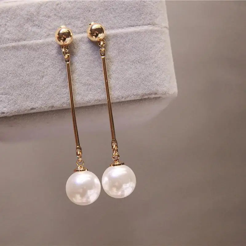 Fashion Pearl Bean Crystal Earrings for Women & Girls – Elegant Everyday Jewelry