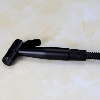 New Handheld Bidet Toilet Sprayer — Luxurious Portable Shattaf with Black Matt Alba Plate for Bathroom