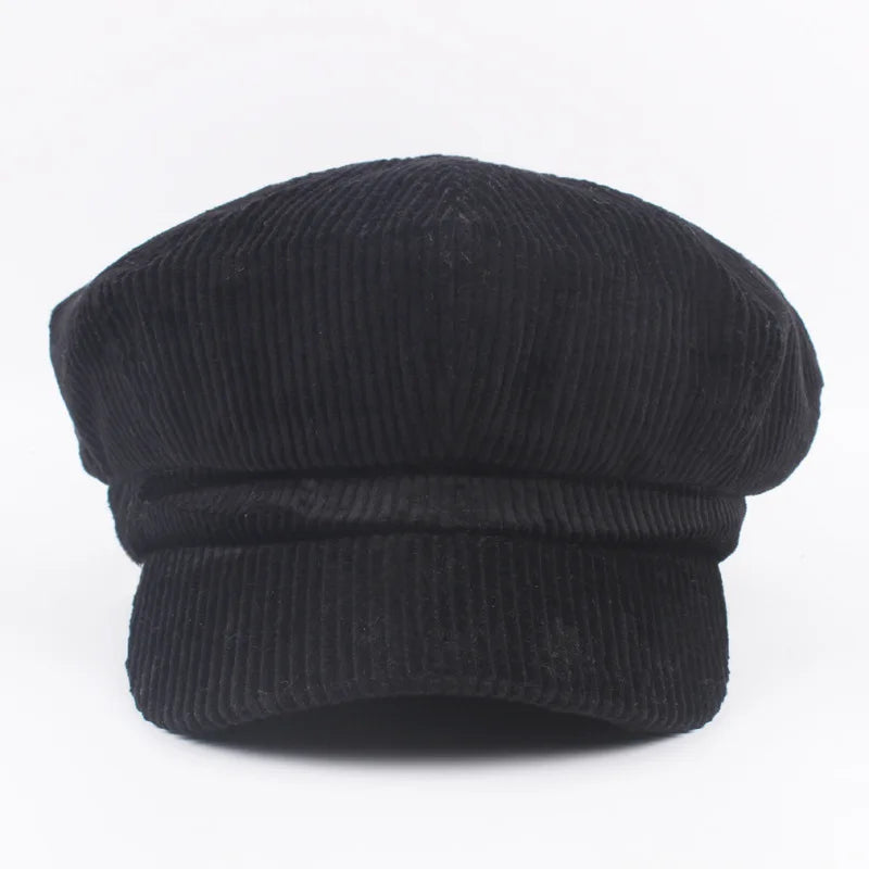Vintage Newsboy Beret Cap for Women – Autumn Winter Octagonal Painter Hat England Style