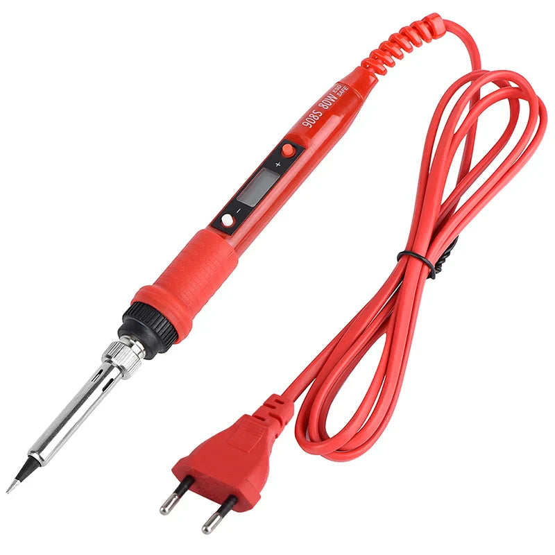 JCD 220V 80W LCD Electric Soldering Iron 908S – Adjustable Temperature with Quality Tips & Soldering Kit