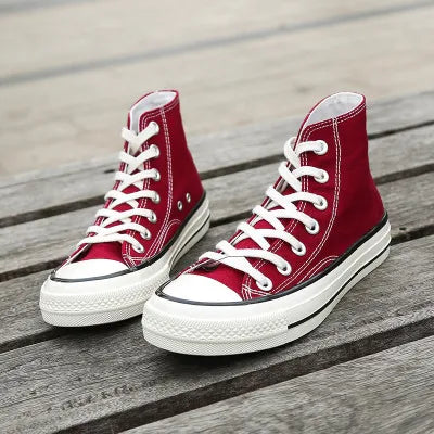 Men’s Canvas Shoes — Fashion Summer Casual Sneakers, High-Top Vulcanized Flats for Men & Women, 2023 Spring-Summer