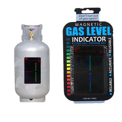 Magnetic Gas Cylinder Tool - Gas Tank Level Indicator for Propane, Butane, LPG Fuel Gauge, Caravan Bottle Temperature Meter
