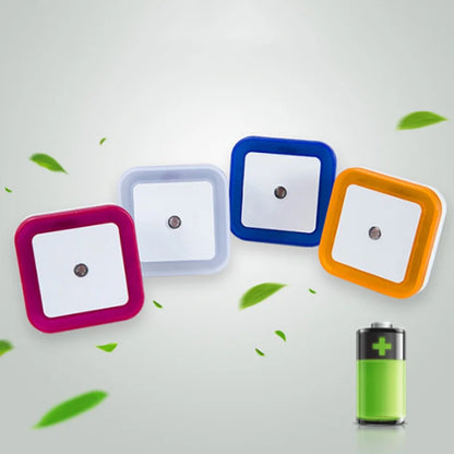 Mini Wireless Sensor LED Night Light - EU/US Plug, Square Design for Baby, Children, Living Room, Bedroom, Corridor