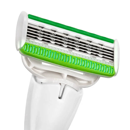 QShave Green Series Women’s Razor — 5-Layer X5 Blade Hair Remover for Bikini & Legs, Valentine’s Day Gift